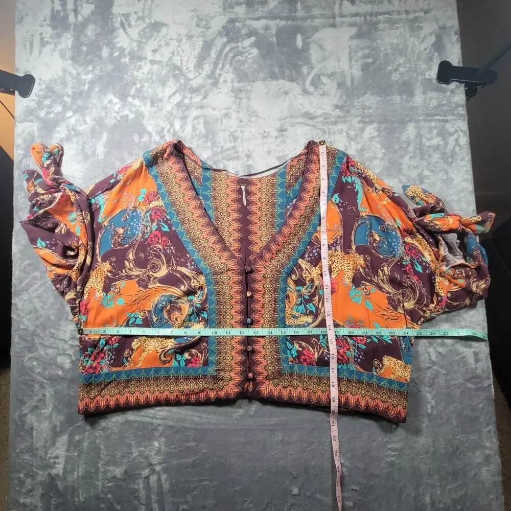 Free People S Catch Me if You Can Deep Neck Boho Oversized Top